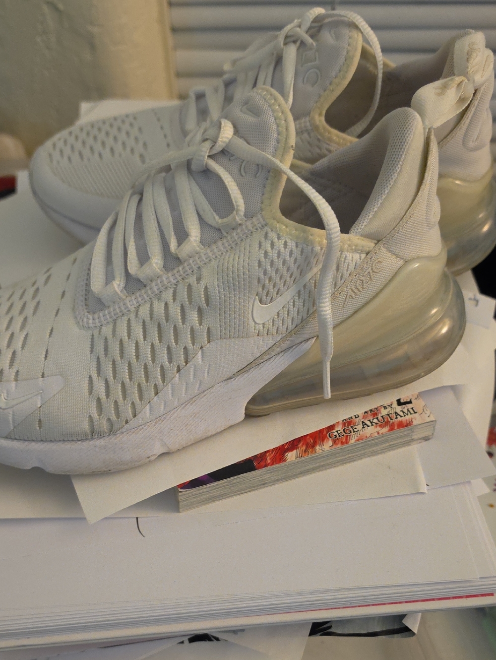 Nike White Air Max 270 Lifestyle Sneakers
